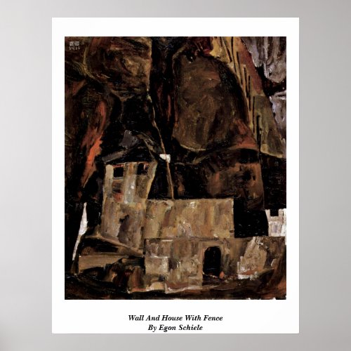 Wall And House With Fence By Egon Schiele Print