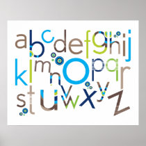 WALL ART :: TYPOGRAPHY - trendy alphabet 3 Poster