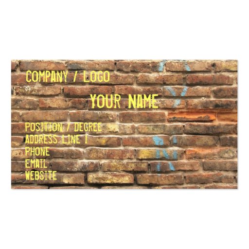 Wall Business Card (front side)