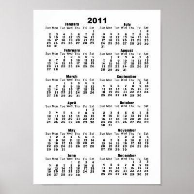 Print  Calendar 2011 on Wall Calendar 2011 Poster Print From Zazzle Com