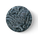 Wall carving, Bali temple, Indonesia Pinback Buttons