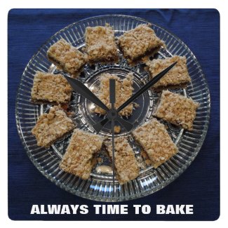 Wall Clock Date Bars "ALWAYS TIME TO BAKE"
