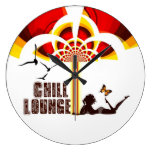 Wall Clock RetroFlower Chill Lounge