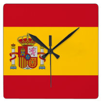 Wall Clock with Flag of Spain wall clocks