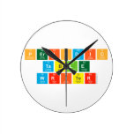 Periodic Table Writer Wall Clocks