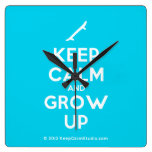 [Skateboard] keep calm and grow up  Wall Clocks