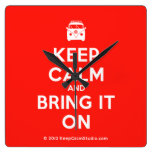 [Campervan] keep calm and bring it on  Wall Clocks