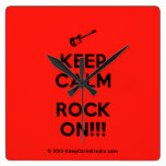 [Electric guitar] keep calm rock on!!!  Wall Clocks