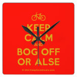 [Bicycle] keep calm and bog off or alse  Wall Clocks