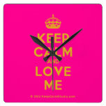 [Crown] keep calm and love me  Wall Clocks
