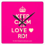[Crown] keep calm and love ♥ rd!  Wall Clocks