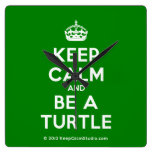 [Crown] keep calm and be a turtle  Wall Clocks