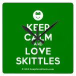 [Smile] keep calm and love skittles  Wall Clocks