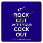 [Electric guitar] rock out with your cock out  Wall Clocks