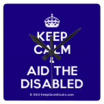 [Crown] keep calm & aid the disabled  Wall Clocks