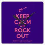 [Electric guitar] keep calm and rock out  Wall Clocks