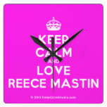 [Crown] keep calm and love reece mastin  Wall Clocks