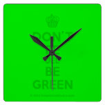 [Cupcake] don't be jel be green  Wall Clocks