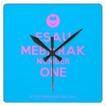 [Smile] esau mebarak number one 1  Wall Clocks