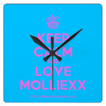 [Cupcake] keep calm and love molliexx  Wall Clocks