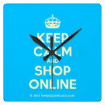 [Crown] keep calm and shop online  Wall Clocks