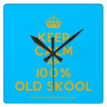 [Crown] keep calm am 100% old skool  Wall Clocks