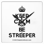 [Crown] keep calm and be streeper  Wall Clocks
