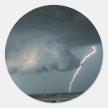 Wall cloud with lightning stickers