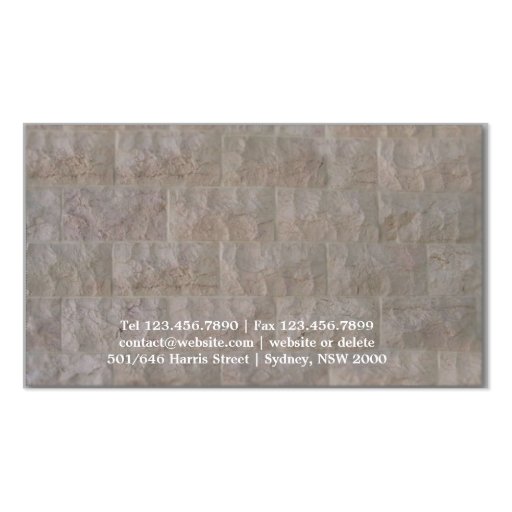 Wall Concept Business Card (back side)