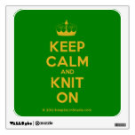 [Knitting crown] keep calm and knit on  Wall Decals
