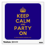 [Crown] keep calm and party on  Wall Decals
