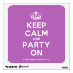 [Dancing crown] keep calm and party on  Wall Decals