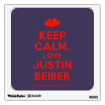 [Two hearts] keep calm, love justin beiber  Wall Decals