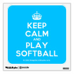 [Crown] keep calm and play softball  Wall Decals