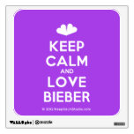 [Two hearts] keep calm and love bieber  Wall Decals