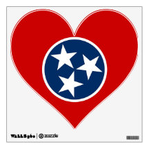 Wall Decals with flag of Tennessee, U.S.A.