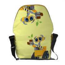 WALL-E robot sad holding plant Messenger Bags at Zazzle