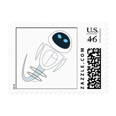 WALL*E's Eve flying Disney stamps