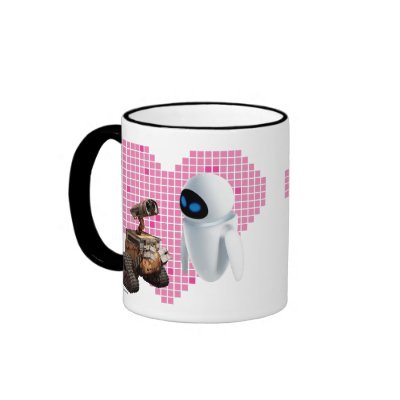 Wall*e's Wall*e and Eve Pixel Heart Disney mugs