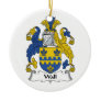 Wall Family Crest Christmas Ornaments