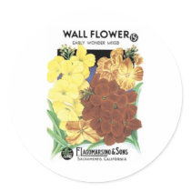 Wall Flower, Early Wonder, F. Lagomarsino & Sons stickers by vintagegiftmall Wall Flower, Early Wonder, F. Lagomarsino & Sons stickers