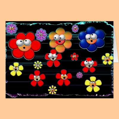 wall flowers greeting cards by pattycake