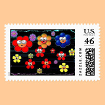 wall flowers postage