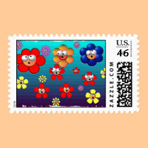 wall flowers stamps