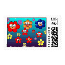 wall flowers postage