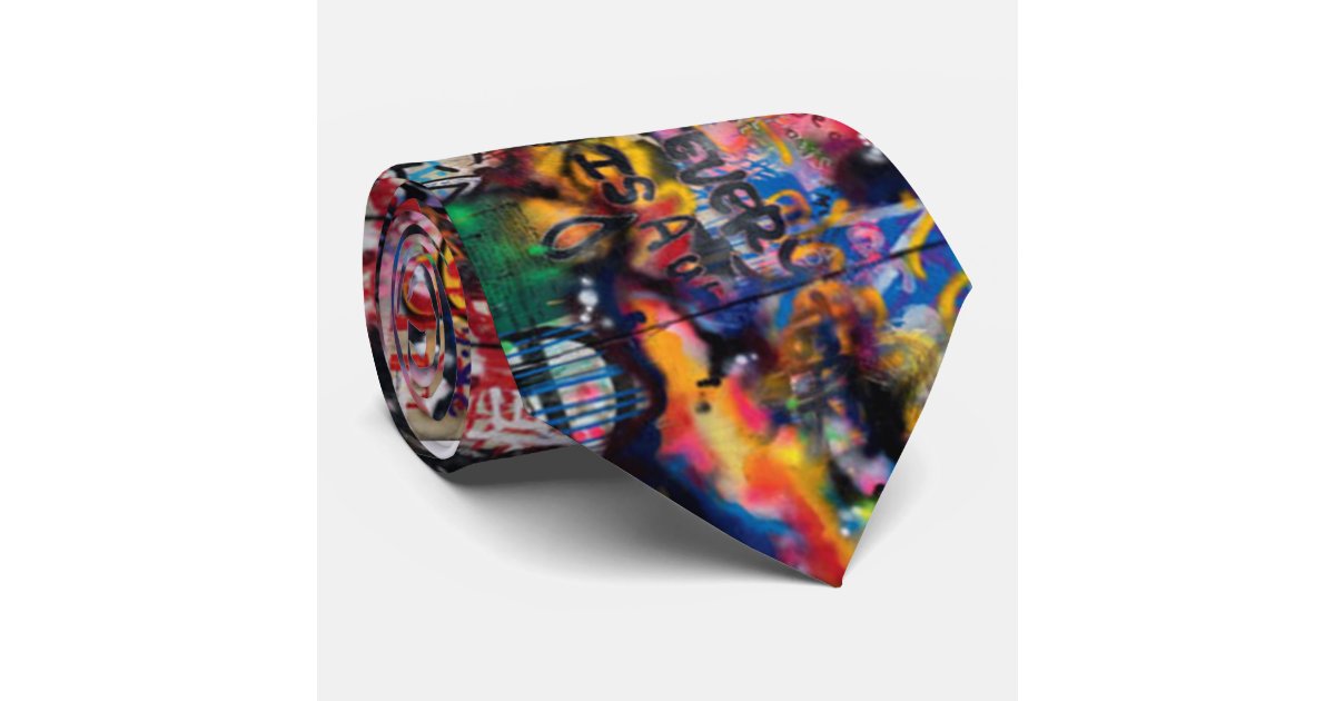 wall graffiti tie | Zazzle