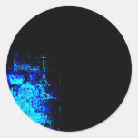 Wall Image in Blue and Black. Digital Art. Stickers