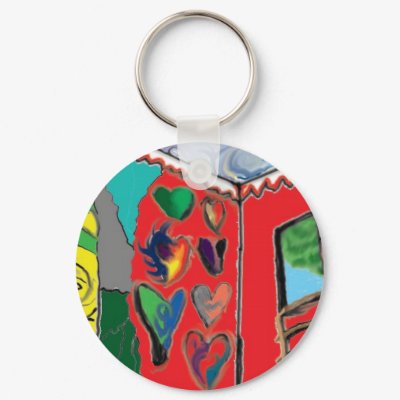 Wall of Hearts Key Chain by NixxysPicks