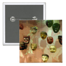 Wall of Masks CB Pinback Buttons