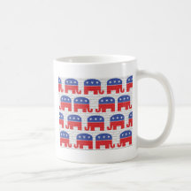 Wall of Republican Elephants Mugs